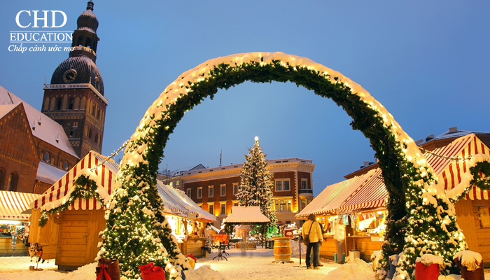 Giáng sinh ở thủ đô Riga Latvia