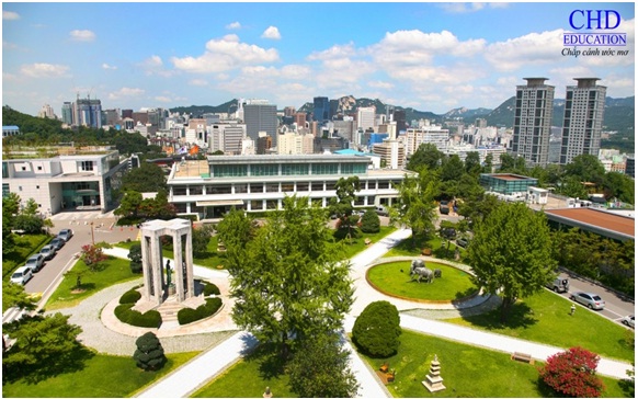 Toàn cảnh khuôn viên Trường Đại học Dongguk