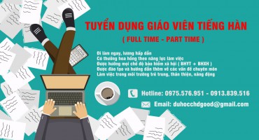 Du học CHD tuyển dụng giáo viên tiếng Hàn