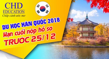 TUYỂN SINH DU HỌC HÀN QUỐC THÁNG 3/2018