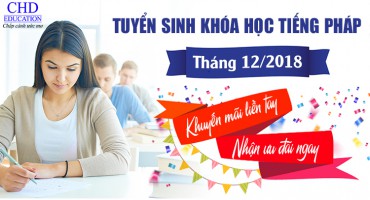 TUYỂN SINH KHÓA HỌC TIẾNG PHÁP TẠI CHD