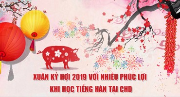 XUÂN KỶ HỢI 2019 VỚI NHIỀU PHÚC LỢI  KHI HỌC TIẾNG HÀN TẠI CHD