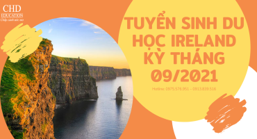 TUYỂN SINH DU HỌC IRELAND KỲ THÁNG 09/2021