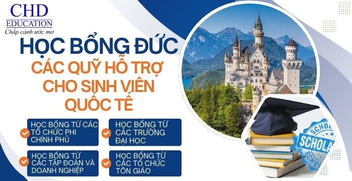 CHƯƠNG TRÌNH HỌC BỔNG ĐỨC: CÁC QUỸ HỖ TRỢ KHÁC NGOÀI HỌC BỔNG CHÍNH PHỦ DÀNH CHO SINH VIÊN QUỐC TẾ