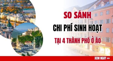 SO SÁNH CHI PHÍ SINH HOẠT DU HỌC TẠI 4 THÀNH PHỐ Ở ÁO