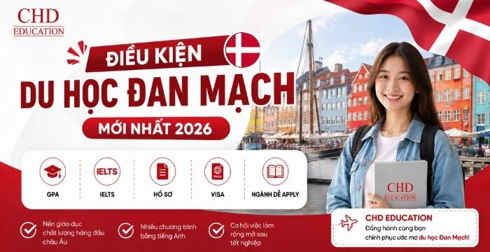 Điều Kiện Du Học Đan Mạch Mới Nhất 2026: GPA, IELTS, Hồ Sơ, Visa Và Các Ngành Dễ Apply
