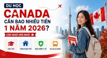 Du học Canada cần bao nhiêu tiền 1 năm 2026? Cập nhật mới nhất