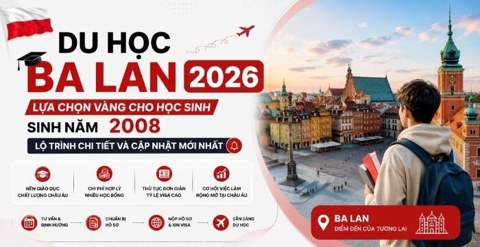 DU HỌC BA LAN 2026: LỰA CHỌN VÀNG CHO HỌC SINH SINH NĂM 2008 - LỘ TRÌNH CHI TIẾT VÀ CẬP NHẬT MỚI NHẤT