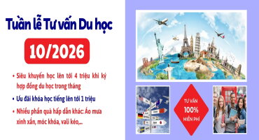 TUẦN LỄ TƯ VẤN DU HỌC THÁNG 10/2026 TẠI CHD - HƯỚNG ĐI “CHƯA BAO GIỜ LỖI MỐT” CHO HỌC SINH, SINH VIÊN VIỆT NAM