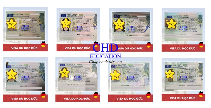 những chiếc visa du học đức của học viên CHD