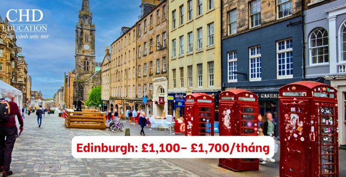 Chi phí sinh hoạt tại Edinburgh