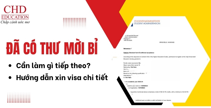 đã có thư mời du học Bỉ cần làm gì tiếp theo