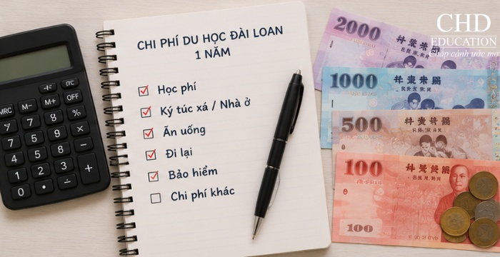 các khoản phí cần chuẩn bị khi du học đài loan