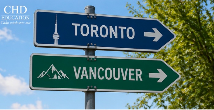so sánh 2 thành phố Toronto và Vancouver