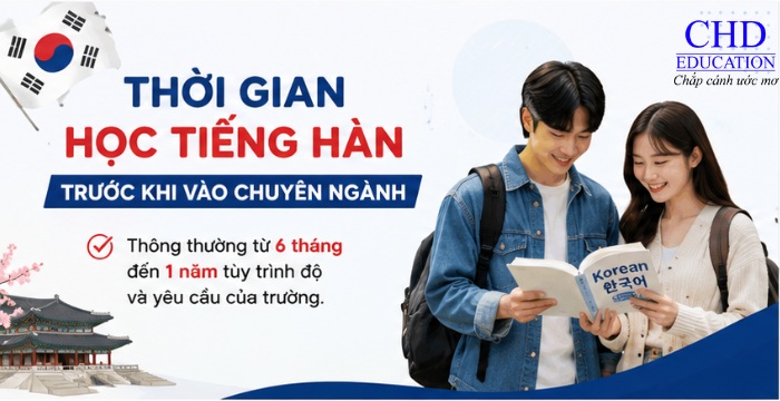Thời gian học tiếng Hàn trước khi vào chuyên ngành