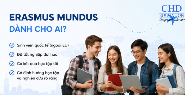 học bổng Erasmus Mundus dành cho ai và bậc học nào