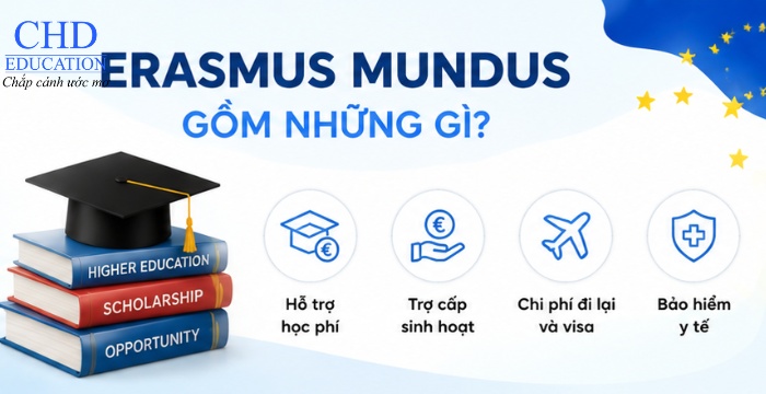 giá trị học bổng Erasmus Mundus