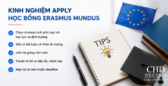 kinh nghiệm apply học bổng Erasmus Mundus