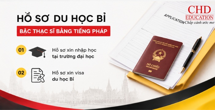 2 giai đoạn chuẩn bị hồ sơ thạc sĩ bỉ bằng tiếng pháp
