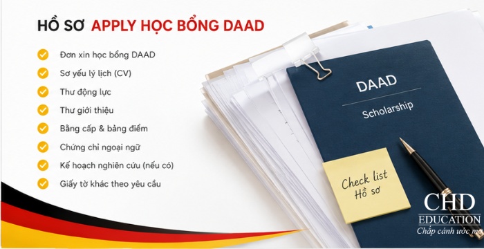 hồ sơ cần chuẩn bị để apply học bổng DAAD