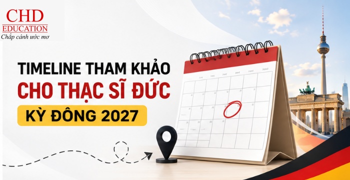 Timeline du học Thạc sĩ Đức kỳ Đông 2027