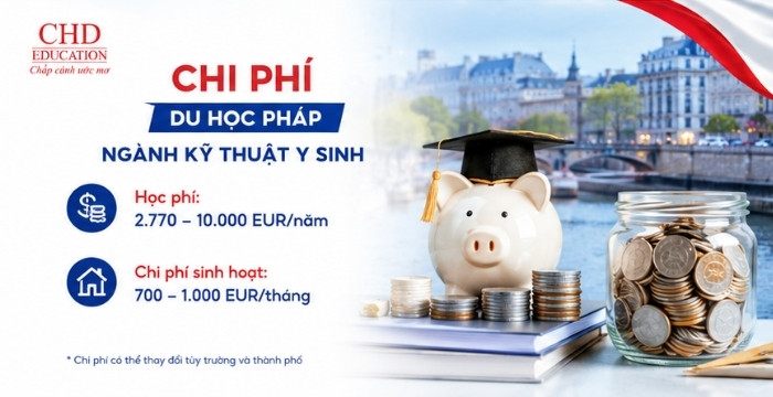chi phí học kỹ thuật y sinh tại Pháp